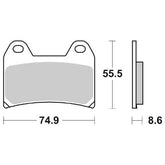 Pastiglie Freno Anteriori SBS 706 HF per APRILIA RS 250 R 1998-2004